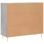 Credenza Grigio Cemento 90x34x80 cm in Legno Multistrato