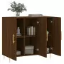 Credenza Rovere Marrone 90x34x80 cm in Legno Multistrato