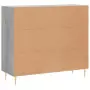 Credenza Grigio Sonoma 90x34x80 cm in Legno Multistrato