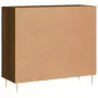 Credenza Rovere Marrone 90x34x80 cm in Legno Multistrato