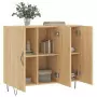 Credenza Rovere Sonoma 90x34x80 cm in Legno Multistrato