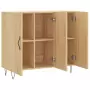 Credenza Rovere Sonoma 90x34x80 cm in Legno Multistrato