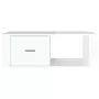 Tavolino Salotto Bianco Lucido 100x50,5x35 cm Legno Multistrato