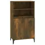 Credenza Rovere Fumo 60x36x110 cm in Legno Multistrato