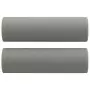 Cuscini Decorativi 2pz Grigio Chiaro Ø15x50 cm in Tessuto