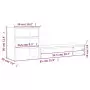 Supporto per Monitor Grigio 81x20x30 cm Legno Massello di Pino