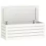 Contenitore Portaoggetti Bianco 89x36,5x33cm Massello di Pino