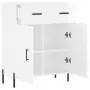 Credenza 69,5x34x90 cm in Legno Multistrato Bianco Lucido