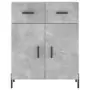 Credenza Grigio Cemento 69,5x34x90 cm in Legno Multistrato