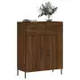 Credenza Rovere Marrone 69,5x34x90 cm in Legno Multistrato