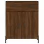 Credenza Rovere Marrone 69,5x34x90 cm in Legno Multistrato