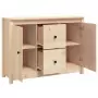 Credenza 100x35x74 cm in Legno Massello di Pino