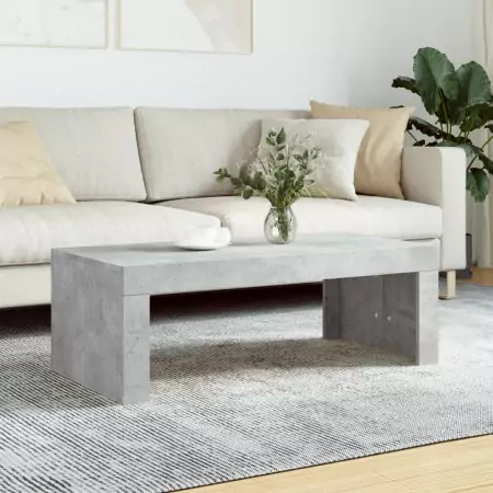 Tavolino Salotto Grigio Cemento 102x50x36 cm Legno Multistrato