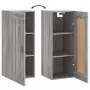 Mobile a Parete Grigio Sonoma 34,5x34x90 cm Legno Multistrato