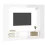 Mobile Porta TV Bianco Lucido 152x22x113cm in Legno Multistrato