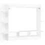 Mobile Porta TV Bianco Lucido 152x22x113cm in Legno Multistrato