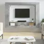 Mobile Porta TV Grigio Cemento 152x22x113 cm Legno Multistrato