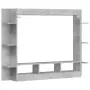 Mobile Porta TV Grigio Cemento 152x22x113 cm Legno Multistrato