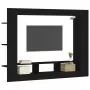 Mobile Porta TV Nero 152x22x113 cm in Legno Multistrato