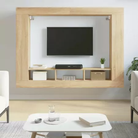 Mobile Porta TV Rovere Sonoma 152x22x113cm in Legno Multistrato