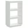 Libreria/Divisorio Bianco 60x35x103cm in Legno Massello di Pino