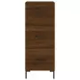 Credenza Rovere Marrone 34,5x34x180 cm in Legno Multistrato