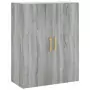 Credenza Grigio Sonoma 69,5x34x180 cm in Legno Multistrato