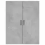 Credenza Grigio Cemento 69,5x34x180 cm in Legno Multistrato