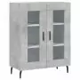 Credenza Grigio Cemento 69,5x34x180 cm in Legno Multistrato