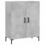 Credenza Grigio Cemento 69,5x34x180 cm in Legno Multistrato