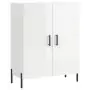 Credenza Bianco Lucido 69,5x34x180 cm in Legno Multistrato