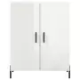 Credenza Bianco Lucido 69,5x34x180 cm in Legno Multistrato