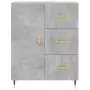 Credenza Grigio Cemento 69,5x34x180 cm in Legno Multistrato