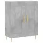 Credenza Grigio Cemento 69,5x34x180 cm in Legno Multistrato