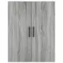 Credenza Grigio Sonoma 69,5x34x180 cm in Legno Multistrato