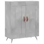 Credenza Grigio Cemento 69,5x34x180 cm in Legno Multistrato