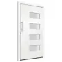 Porta d'Ingresso in Alluminio e PVC Bianco 110x210 cm