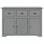 Credenza BODO 115x43x79,5 cm in Legno Massello di Pino Grigio