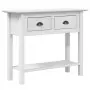 Tavolo Consolle BODO 90x34,5x73 cm Legno Massello Pino Bianco