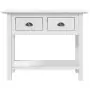 Tavolo Consolle BODO 90x34,5x73 cm Legno Massello Pino Bianco