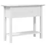 Tavolo Consolle BODO 90x34,5x73 cm Legno Massello Pino Bianco