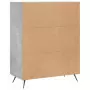 Credenza Grigio Cemento 69,5x34x90 cm in Legno Multistrato