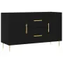 Credenza Nera 100x36x60 cm in Legno Multistrato