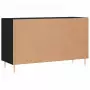 Credenza Nera 100x36x60 cm in Legno Multistrato