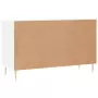 Credenza Bianco Lucido 100x36x60 cm in Legno Multistrato