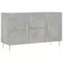 Credenza Grigio Cemento 100x36x60 cm in Legno Multistrato