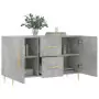 Credenza Grigio Cemento 100x36x60 cm in Legno Multistrato