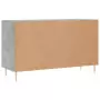 Credenza Grigio Cemento 100x36x60 cm in Legno Multistrato