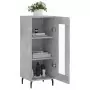 Credenza Grigio Cemento 34,5x34x90 cm in Legno Multistrato