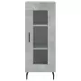 Credenza Grigio Cemento 34,5x34x90 cm in Legno Multistrato